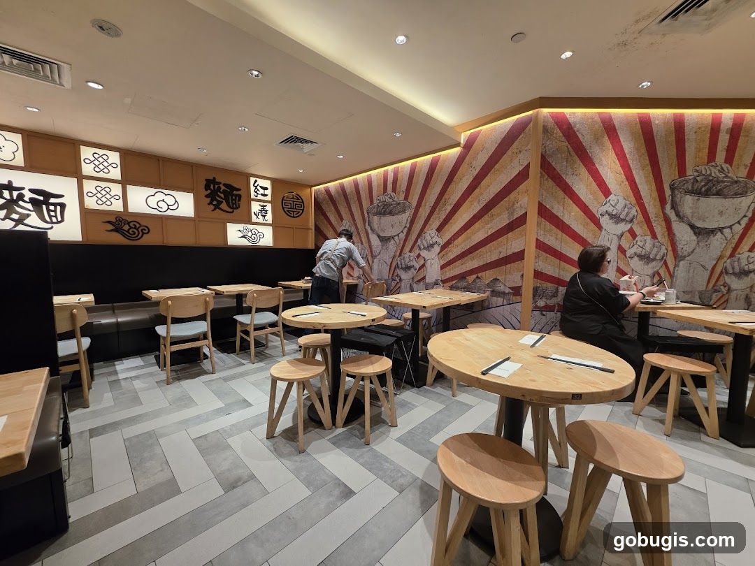 Restaurant Interior with Asian-Inspired Decor