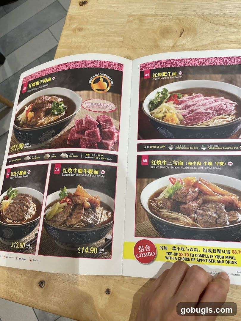 Noodle Menu