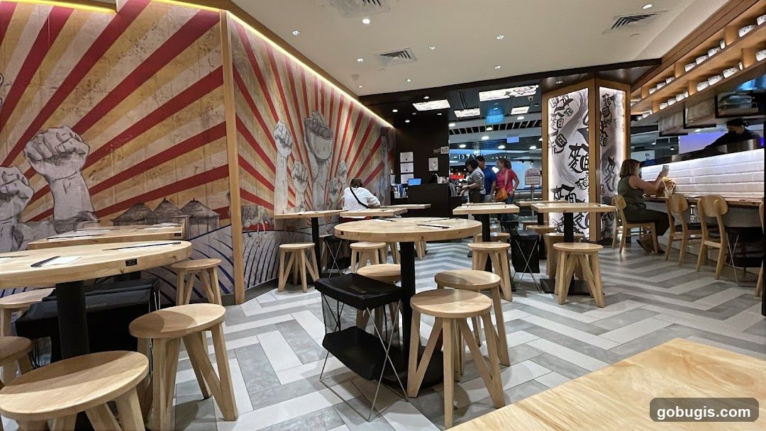 Restaurant Interior with Themed Mural