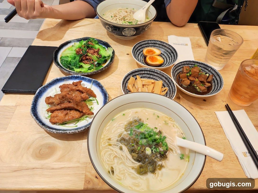 Table with various dishes