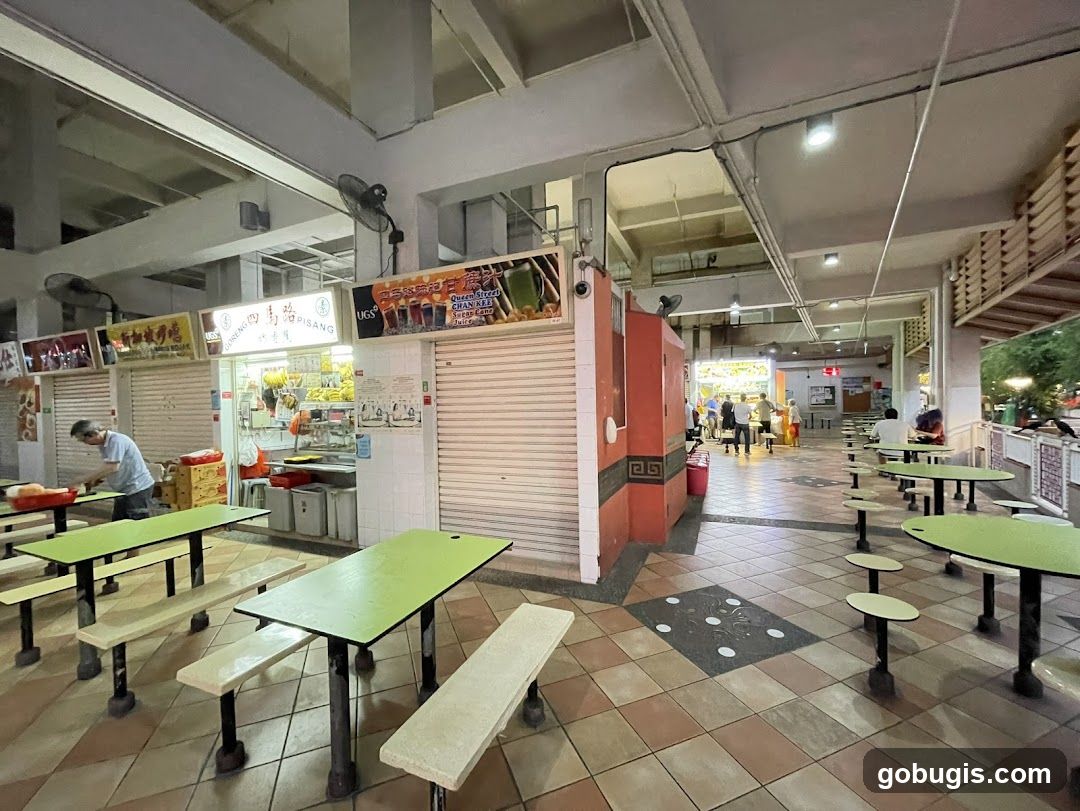 Food court with outdoor seating