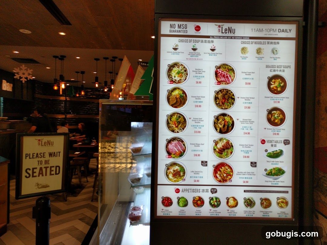 LeNu Menu