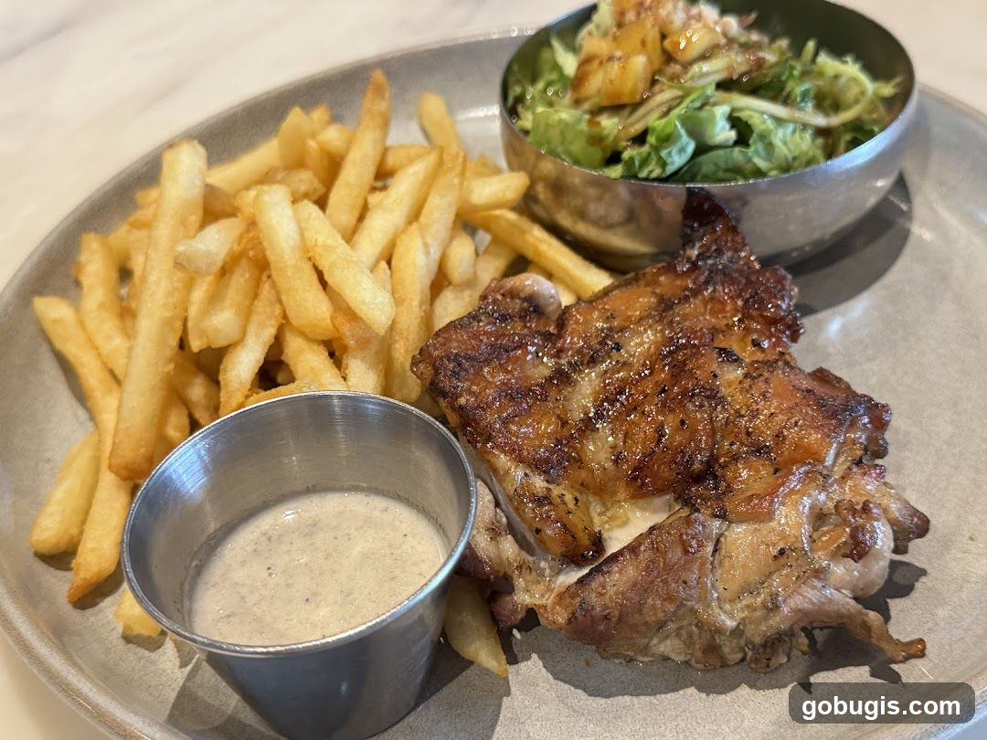 Grilled Chicken with Fries and Salad