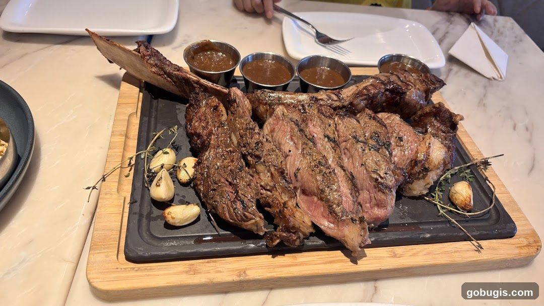Tomahawk Steak with Sauces