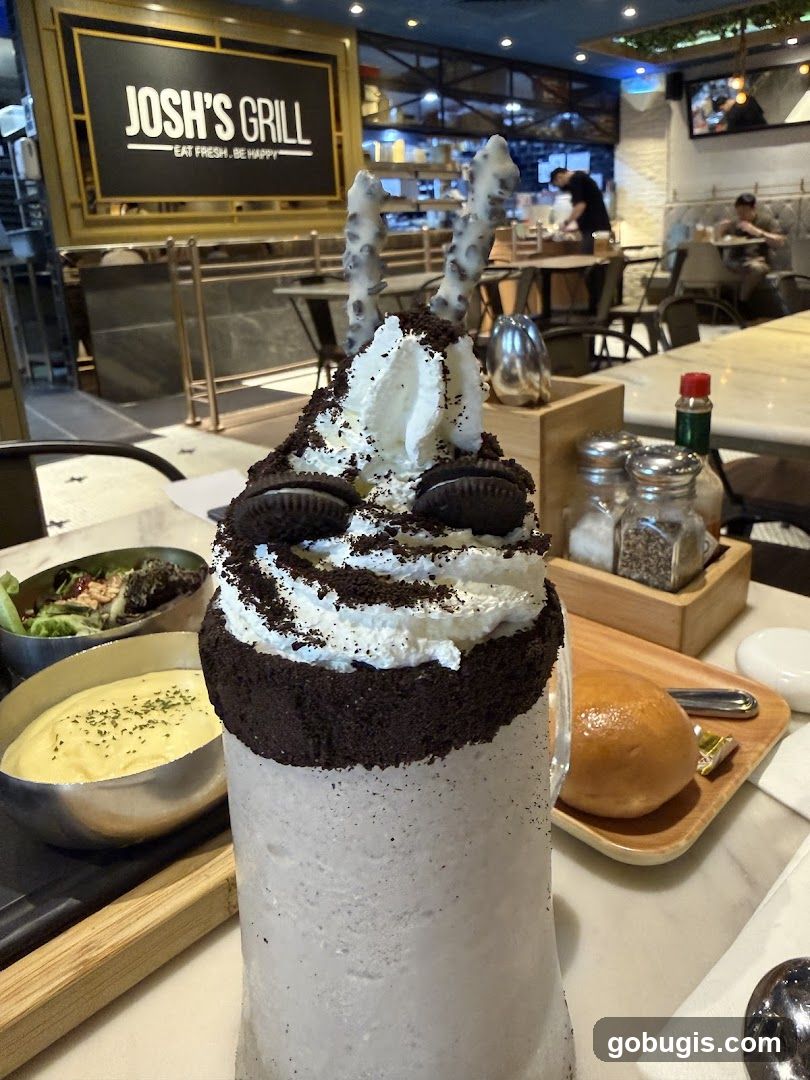 Oreo Milkshake with Side Dishes