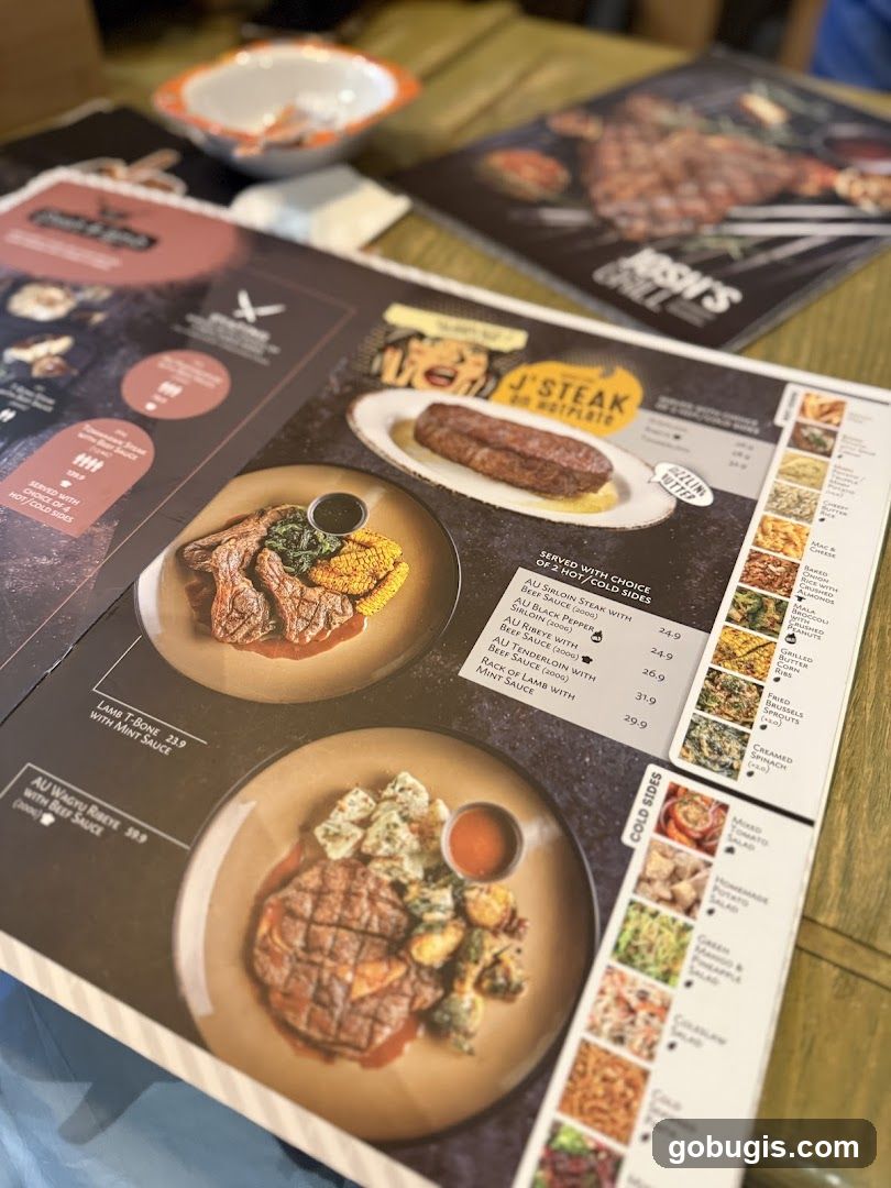 Josh's Grill Menu