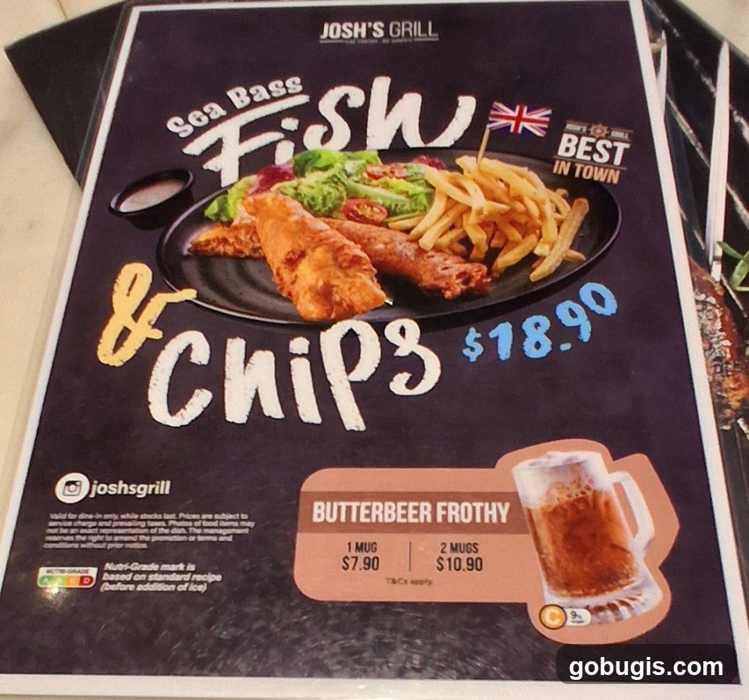 Josh's Grill Menu
