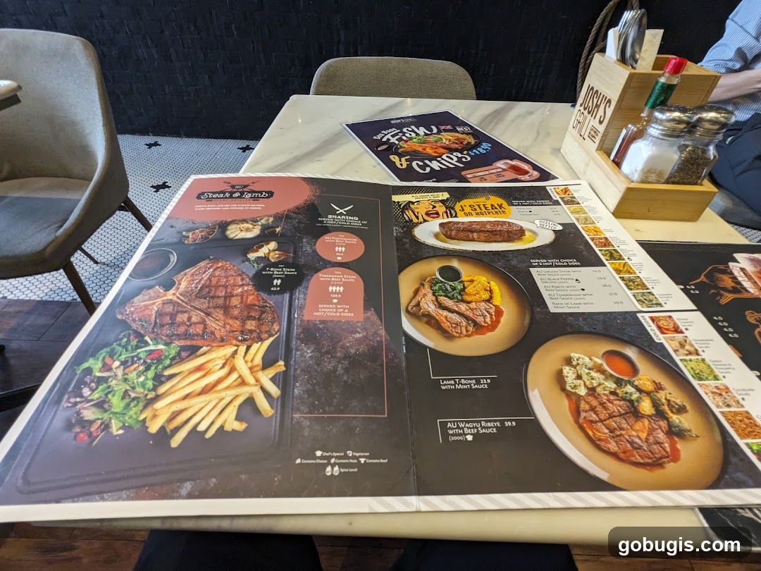 Steak & Lamb Menu