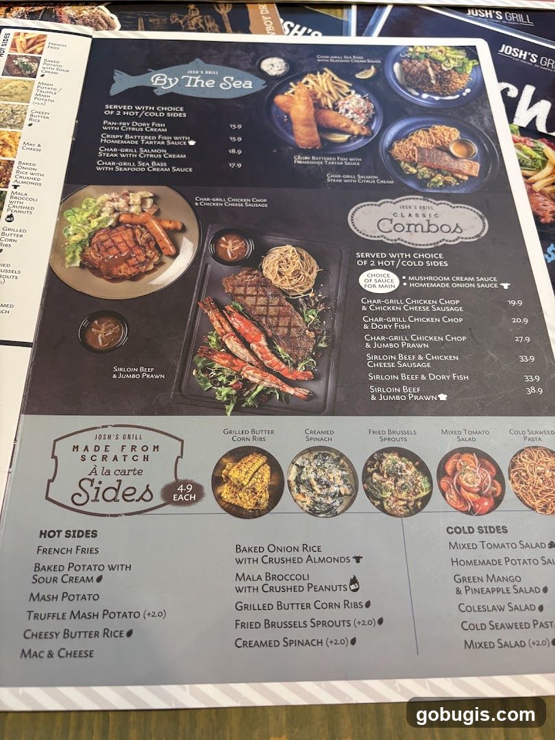 Josh's Grill Menu