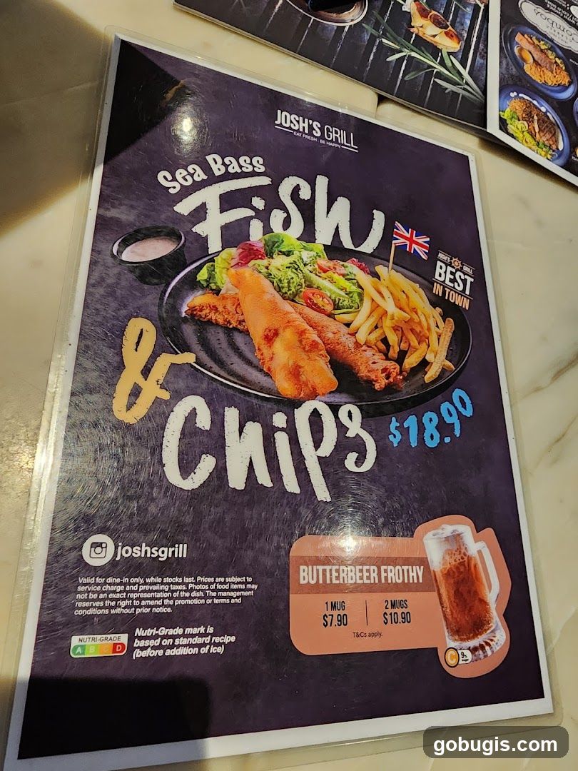Josh's Grill Menu