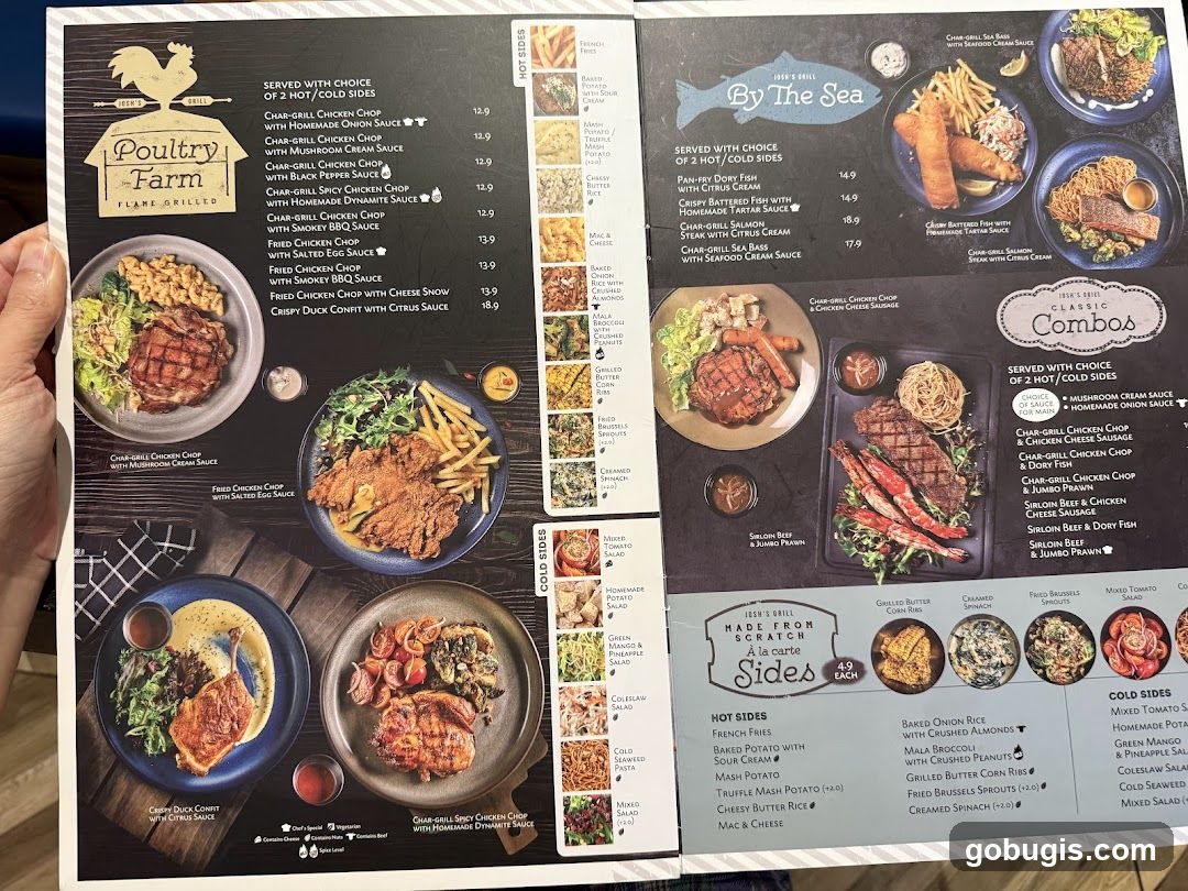 Josh's Grill Menu