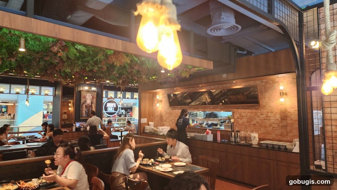 Restaurant Interior with Diners