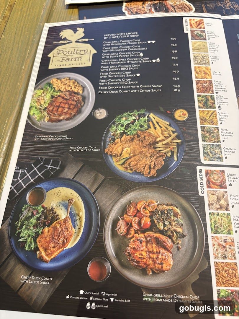 Poultry Farm Flame Grilled Menu