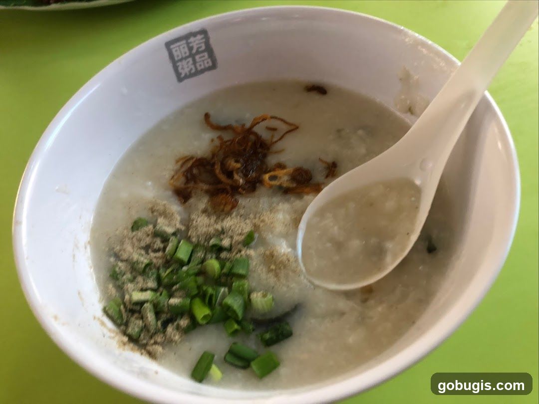 Congee with toppings