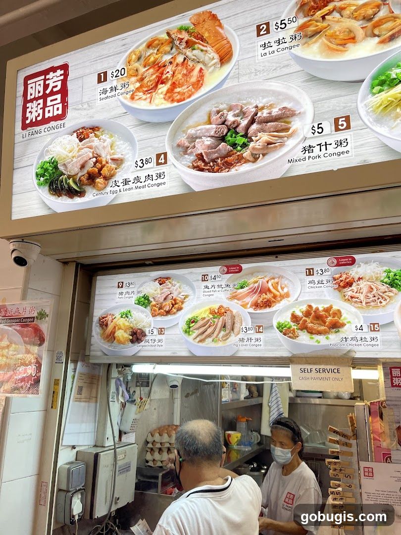 Li Fang Congee Menu
