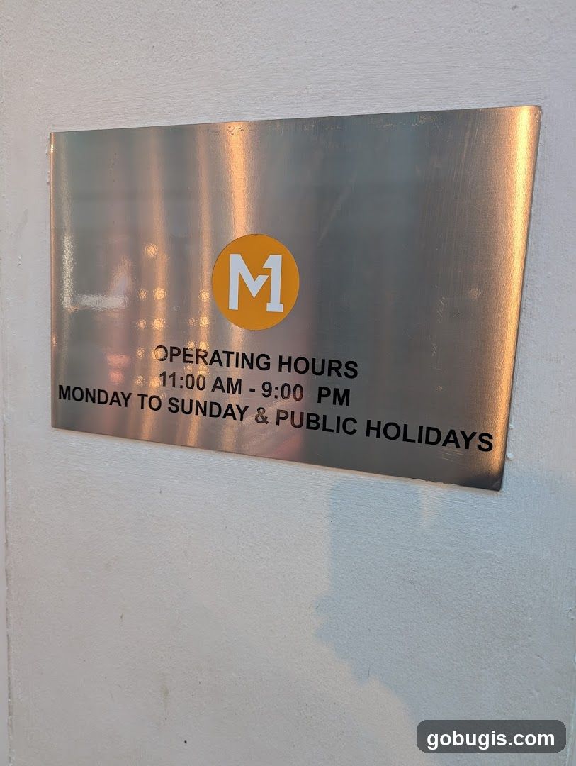 Operating Hours Sign