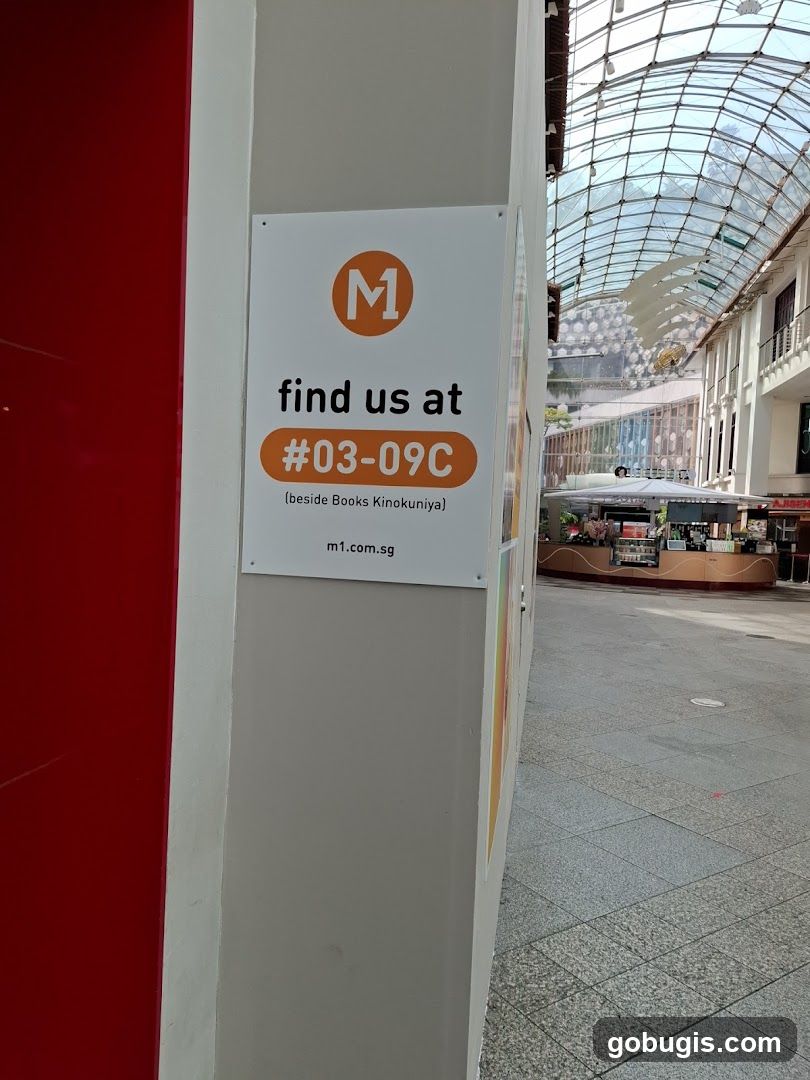 M1 Store Location Sign