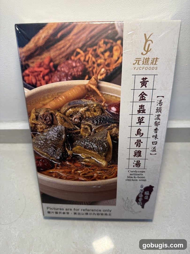 YJCFOODS Cordyceps Militaris Black-Bone Chicken Soup