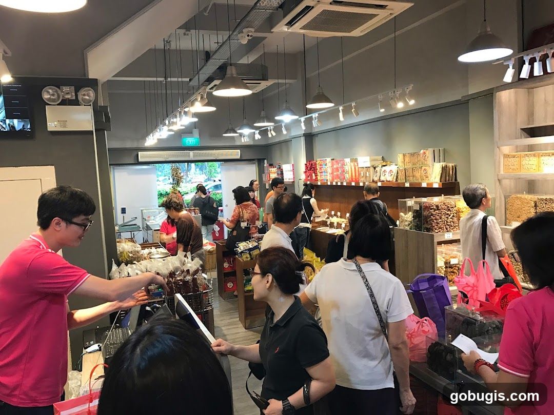 Interior of a store with customers