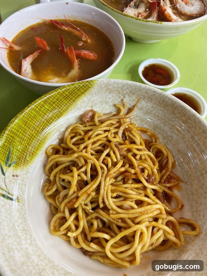 Noodles and Shrimp Soup