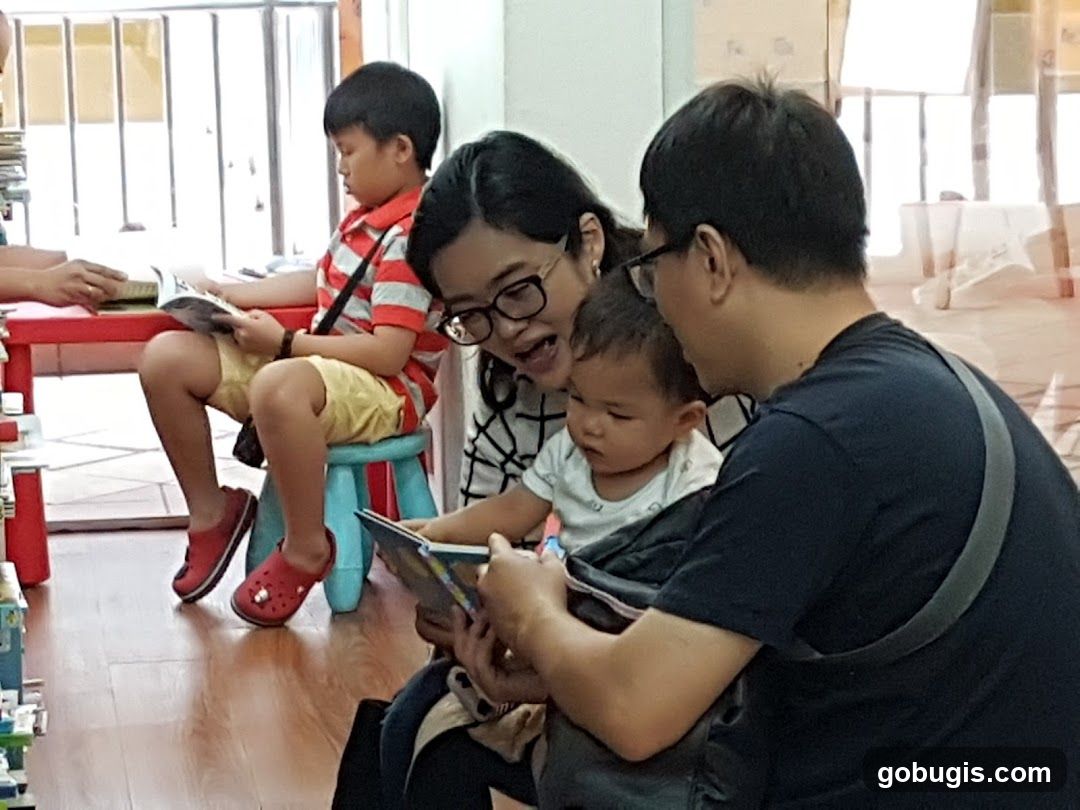 Family reading books