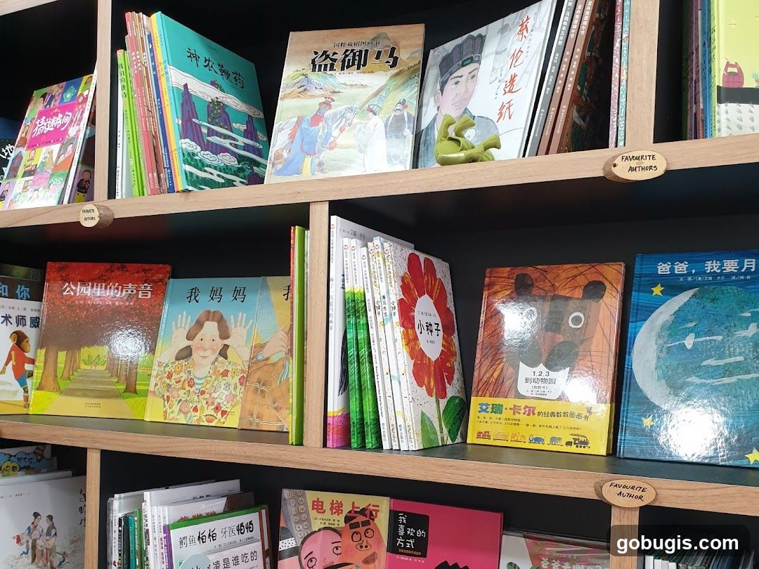 Bookshelves with Children's Books