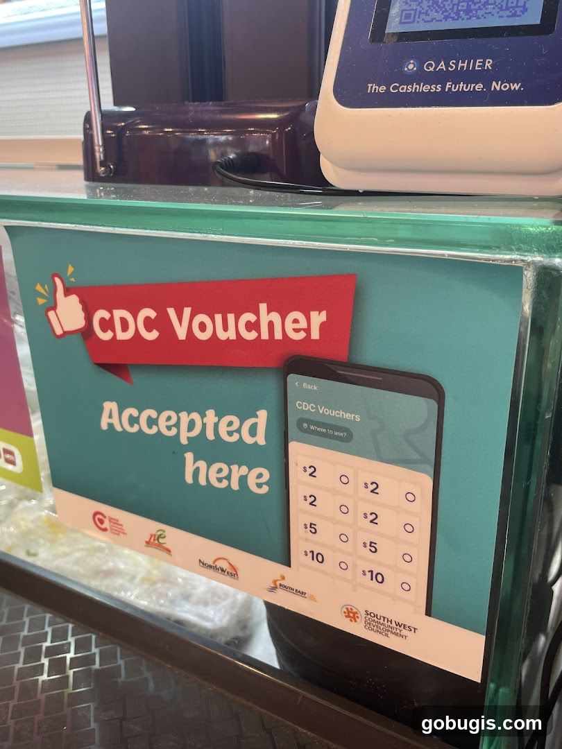 CDC Voucher Accepted Here Sign