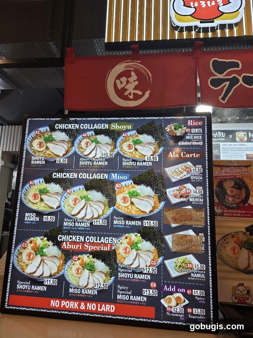 Ramen Menu