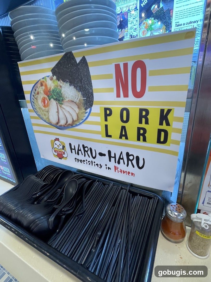 No Pork Lard Sign