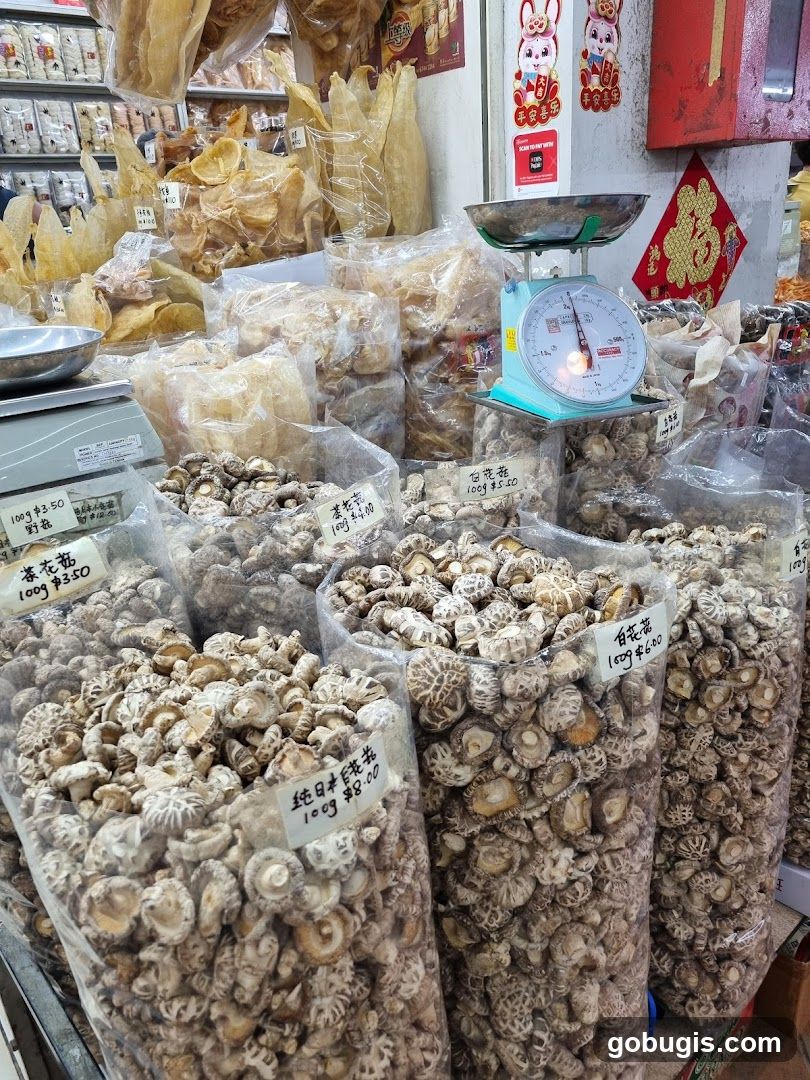 Dried Mushrooms and Seafood Store