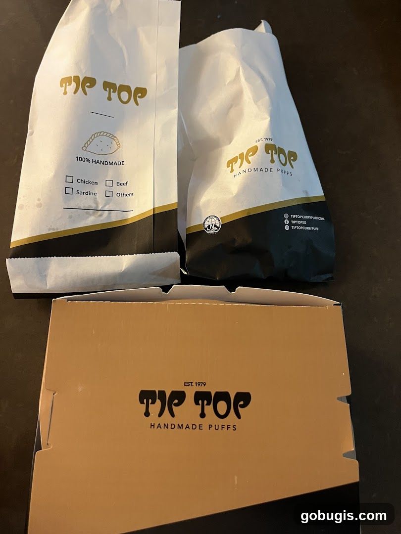 Tip Top Handmade Puffs Packaging