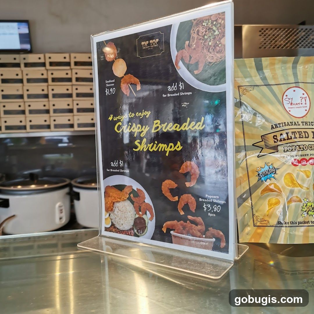 Tip Top The Puff Factory Menu