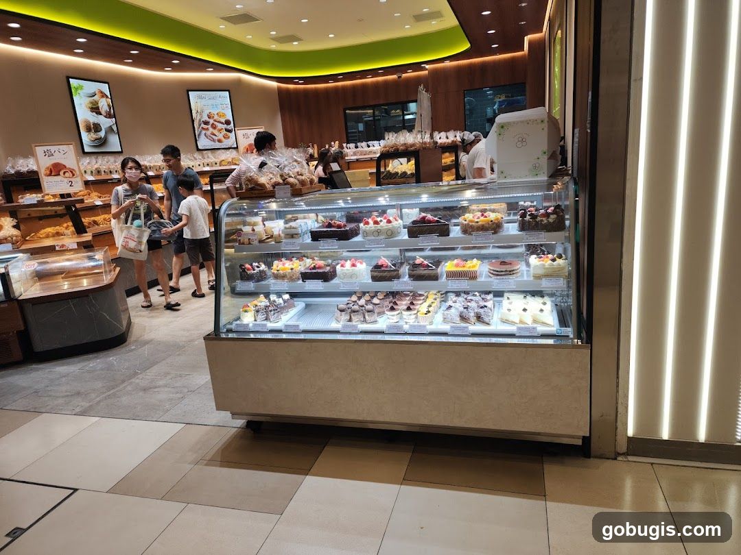 Bakery Interior with Cakes and Pastries