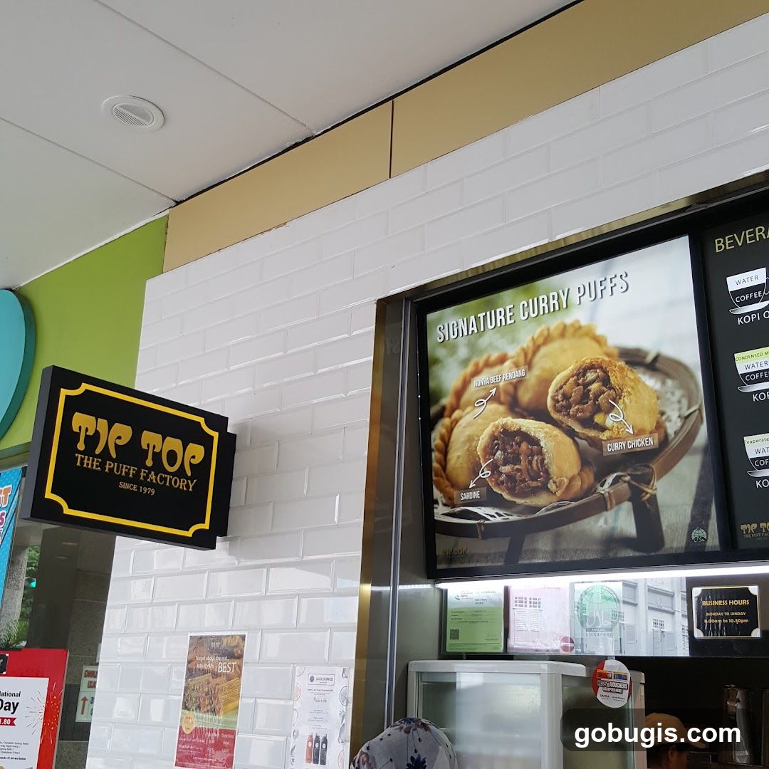 Tip Top The Puff Factory Menu