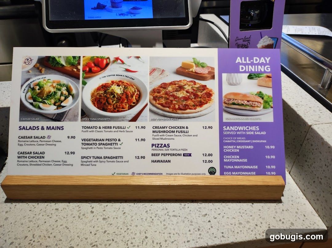 All-Day Dining Menu