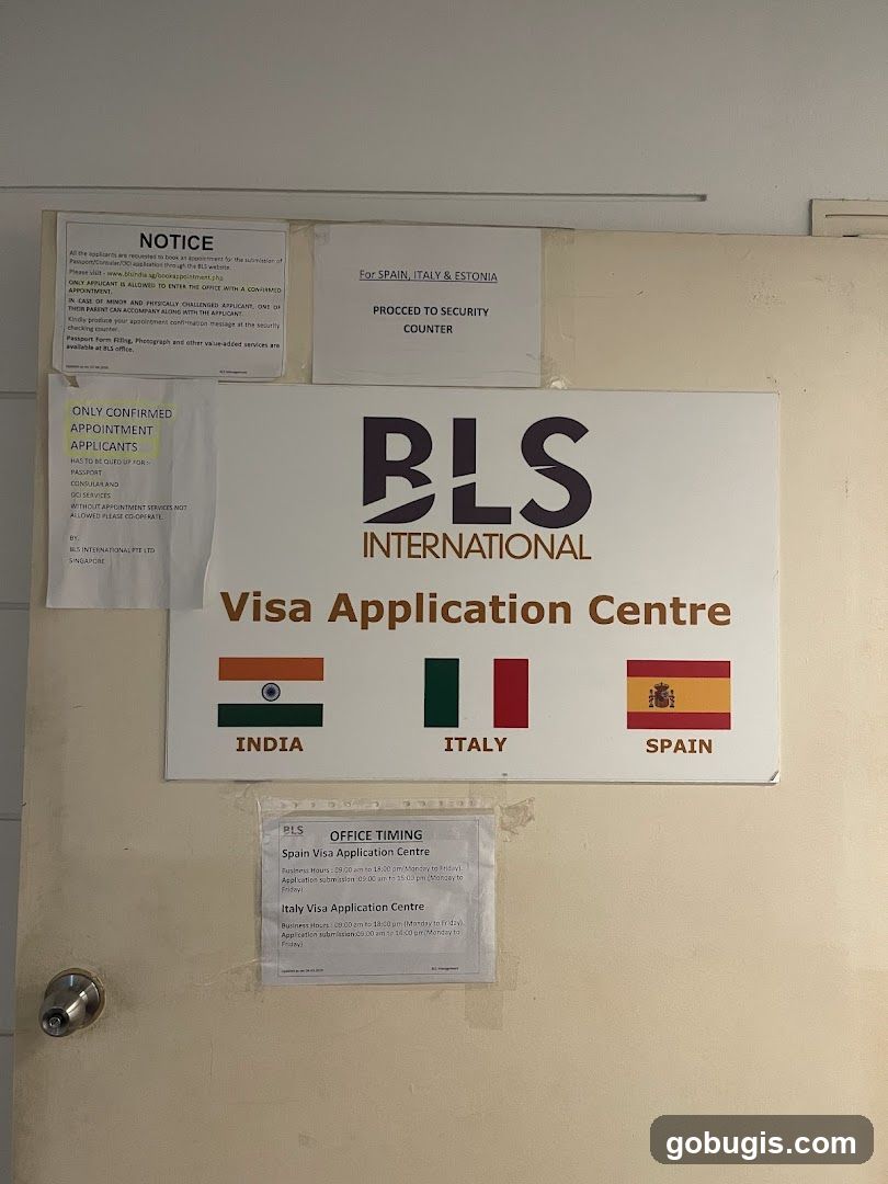 BLS International Visa Application Centre Signage