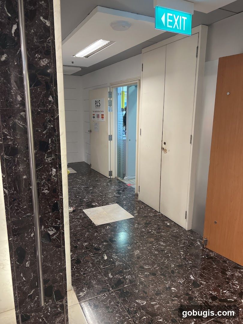 Hallway with Exit Sign