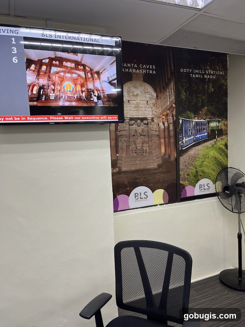 BLS International Waiting Area