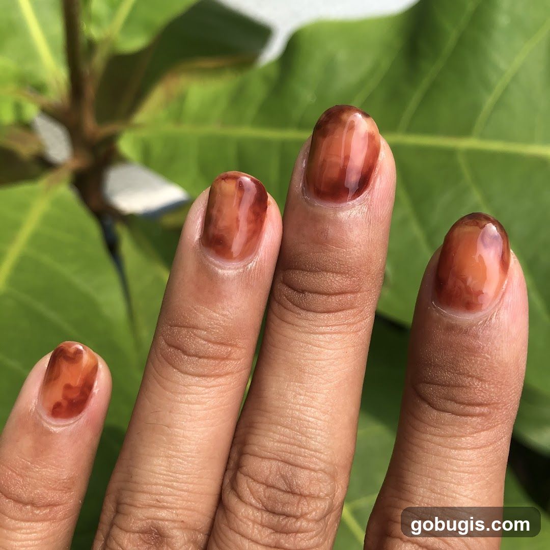 Nails with Marble Design