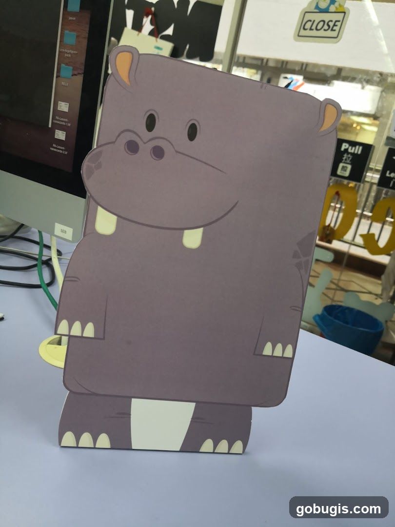 Cardboard Hippo Display