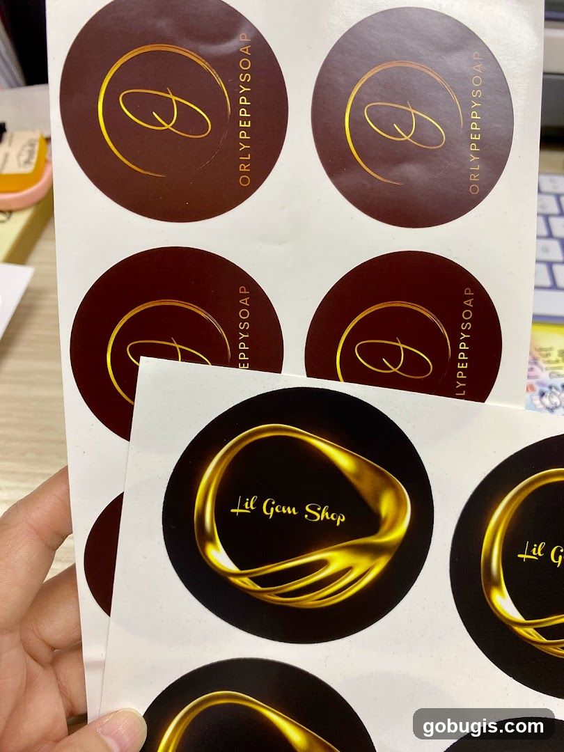 Stickers with logos