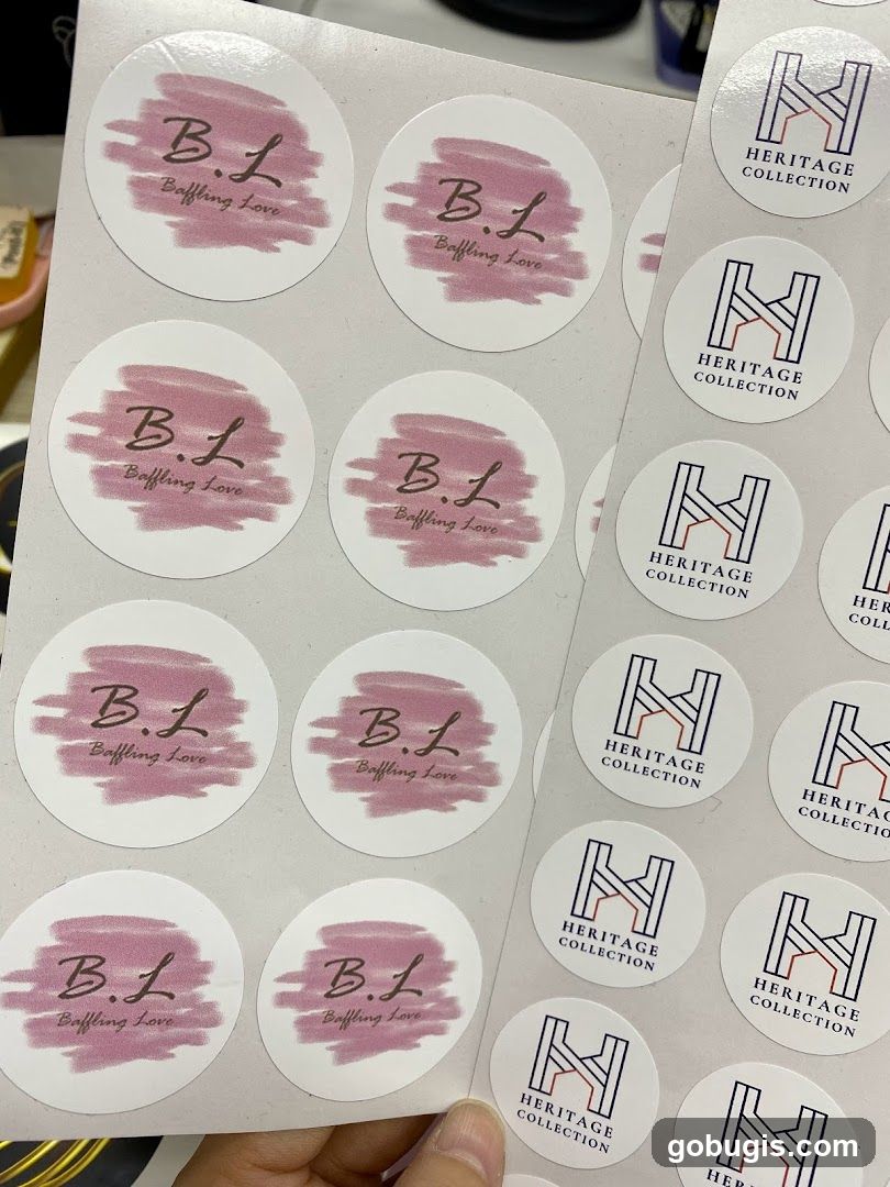 Stickers with logos