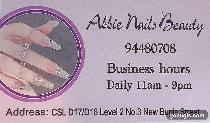 Abbie Nails Beauty Business Card