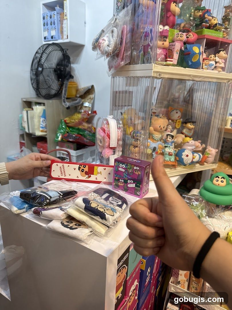 Crayon Shin-chan Merchandise Display