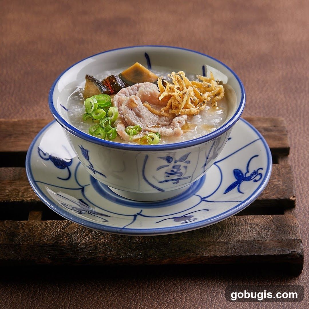 Congee with Pork and Century Egg