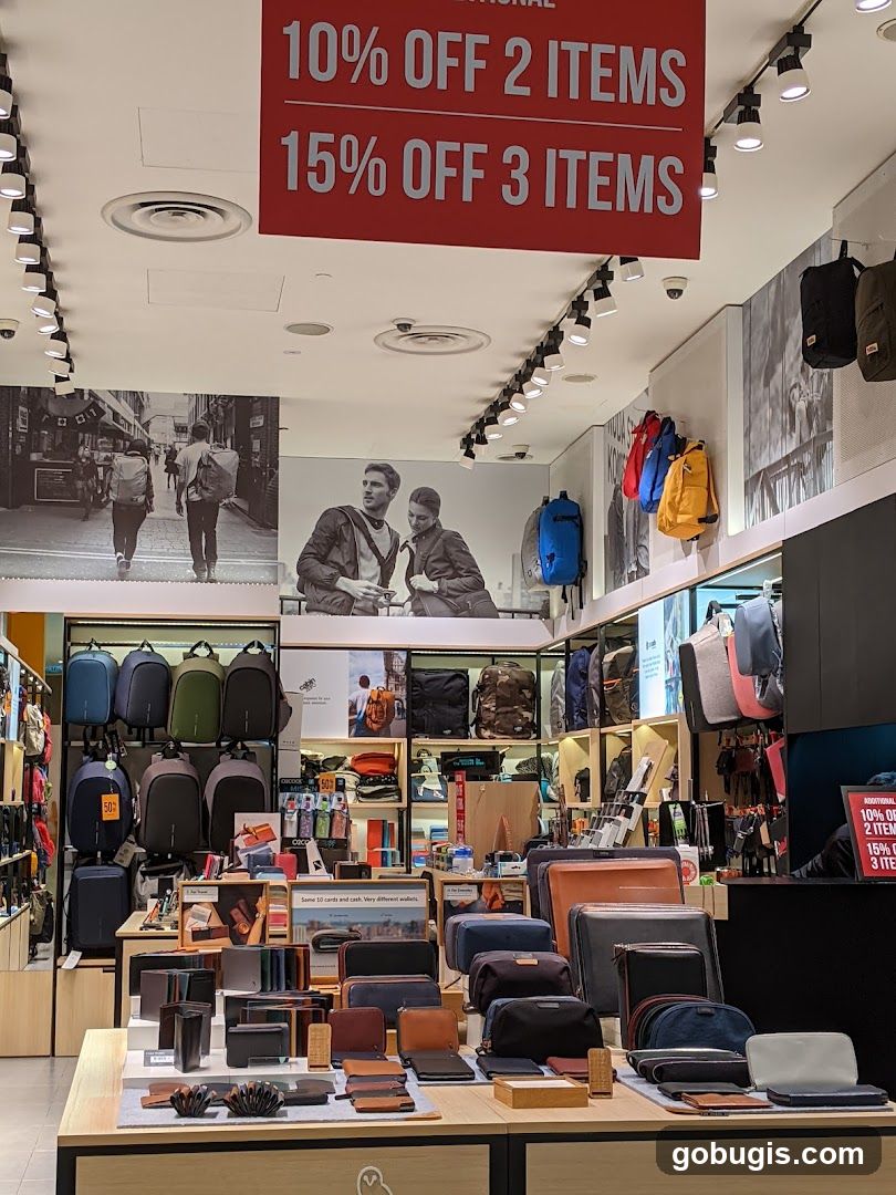 Store Interior with Sale Signs