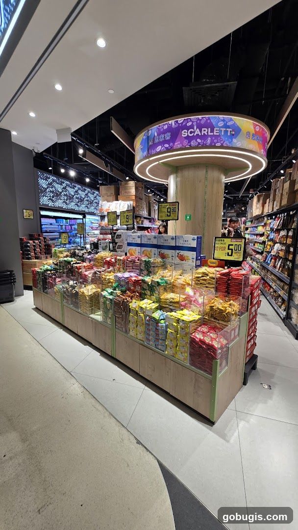 Snack aisle in a supermarket