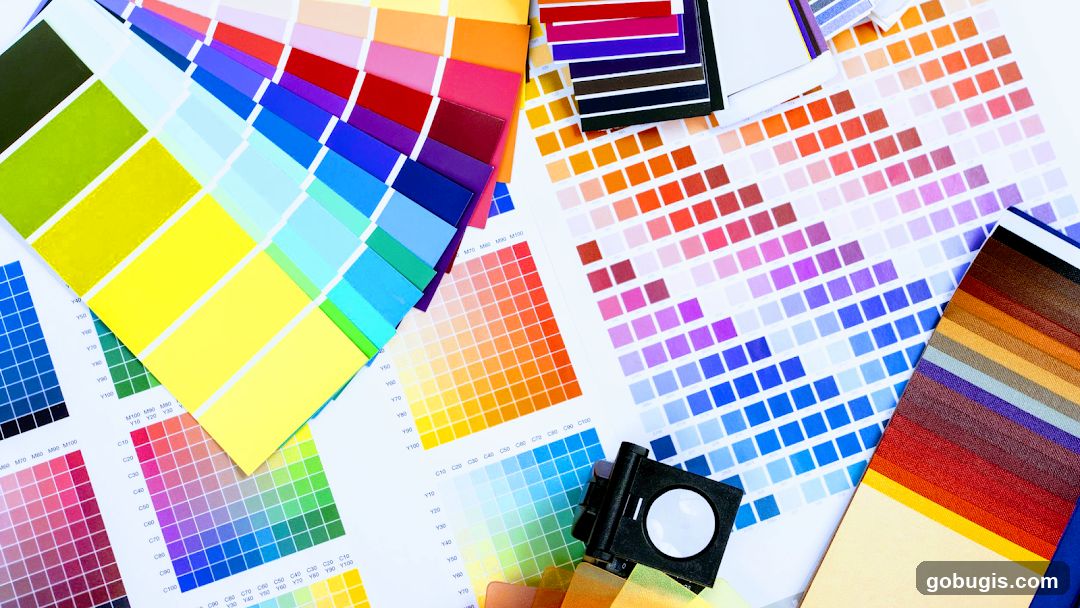 Color Swatches and Magnifying Glass