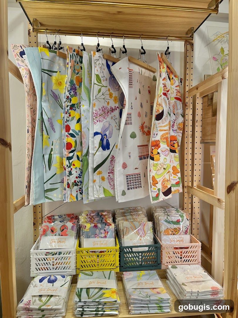 Display of Tea Towels