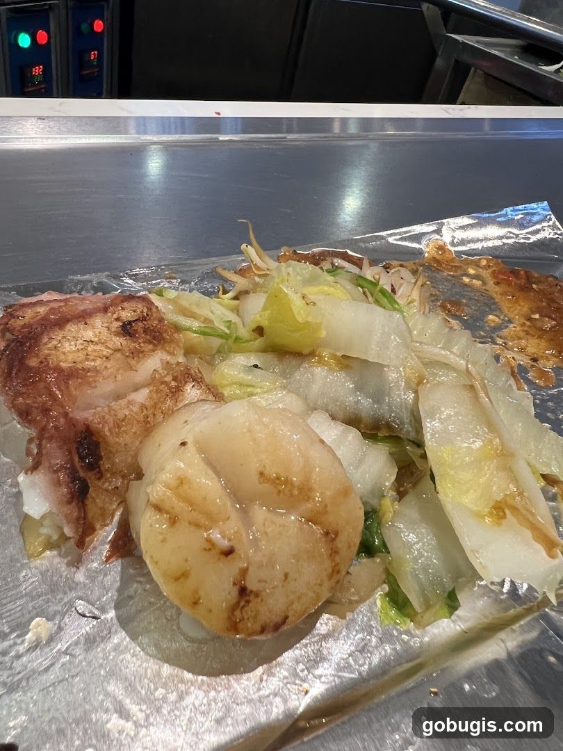 Seared Scallops and Vegetables